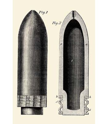 " Exploding Artillery Shell For Breech-Loaders "