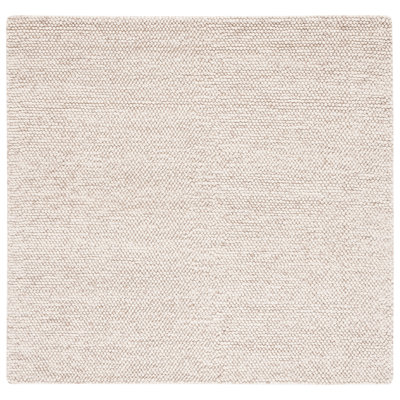 Tapis touffeté à la main de couleur unie Almus beige / ivoire