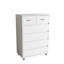 Table d'appoint à six tiroirs Facile à nettoyer Conception simple Bois durable Surface lisse Assemblage facile Coins ronds Poignées invisibles Solution de rangement de mobilier moderne-42157339
