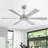 60 In. 6-Plywood Double-Sided Silver and Driftwood Color Blades Ceiling Fan With Remote Dc, Sand Nickel-362335920-362335926