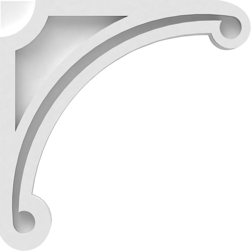 1 7/8"W X 14"D X 14"H Arch Architectural Grade PVC Corbel, 14" H x 14" W x 1.875" D