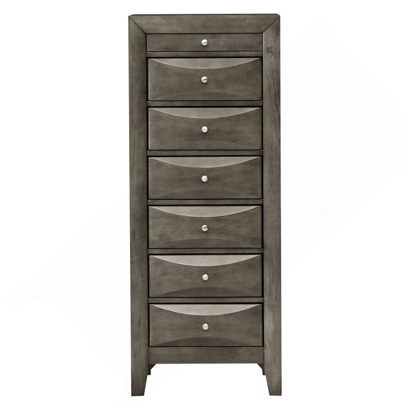 Commode pour femme 7 tiroirs Marilla G1505-LC, gris
