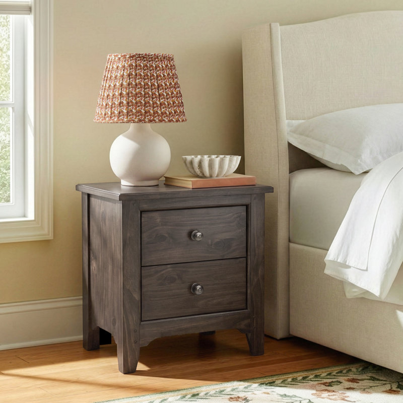 Mabank 24.01'' W Solid Wood Nightstand, Brown