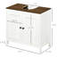 Meuble de salle de bain sur pied sous lavabo, tablette réglable, meuble à double porte, sur pied, lavabo, matériaux