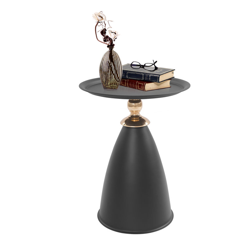 Round Side Table, Black