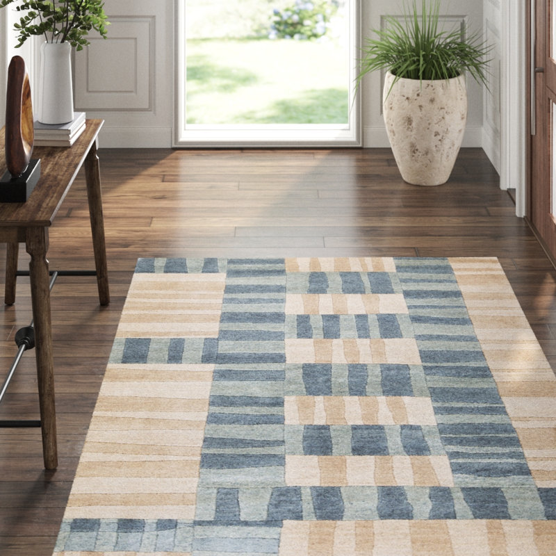 Hand-Knotted High-Quality Beige Area Rug