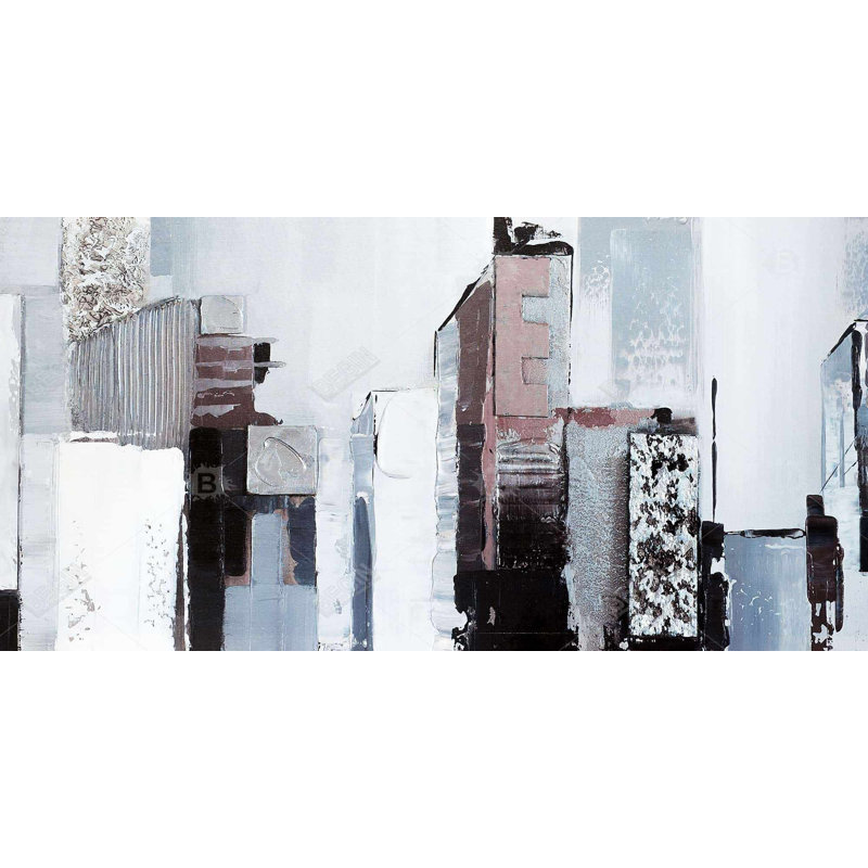 Abstract building shapes - 15.75"x31.50" Desk mat