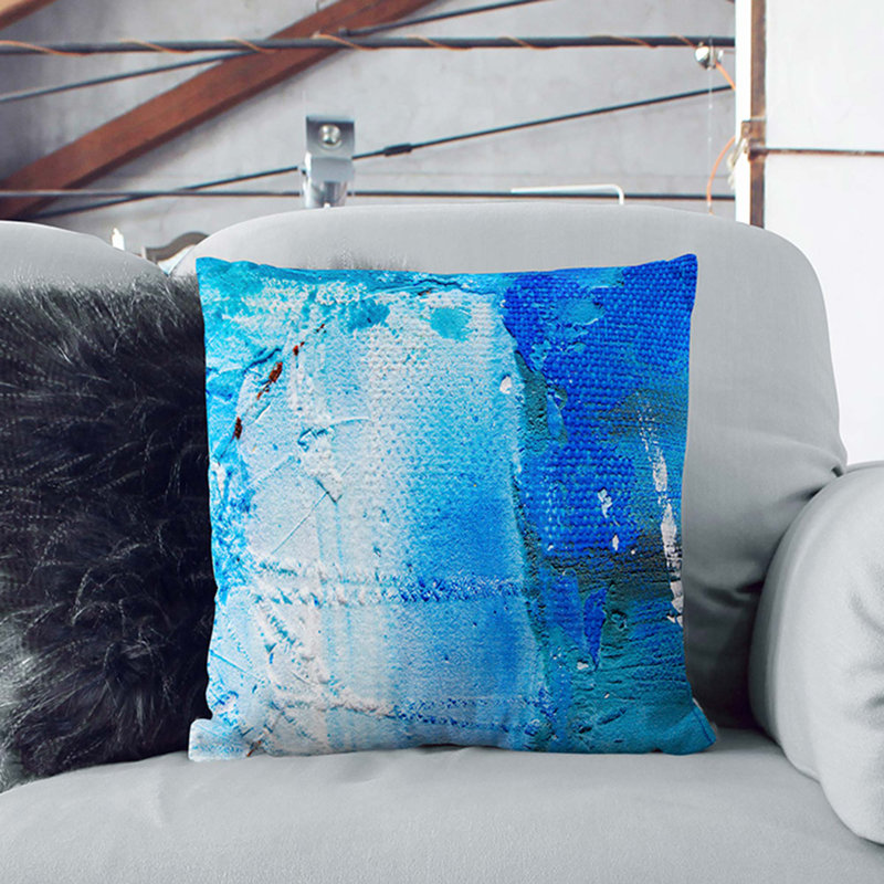 Abstract Square Throw Cushion, Black, 40 x 40 cm