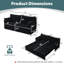 Canapé-lit escamotable 73 po avec poche latérale et USB, canapé-lit 3 en 1 en velours côtelé-1207700388