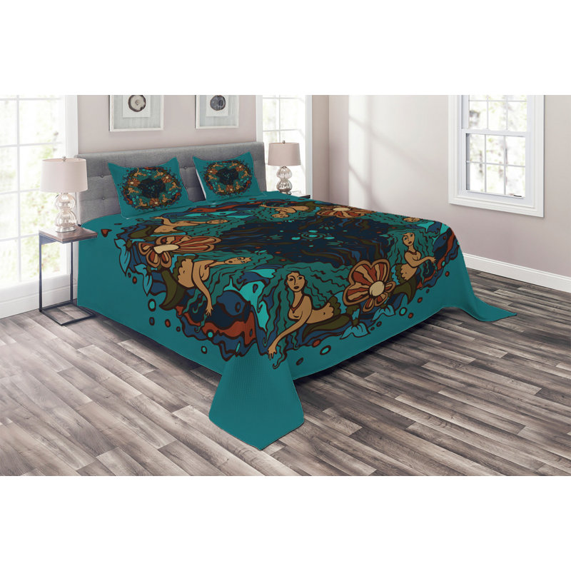 Coverlet, King Bedspread + 2 Shams