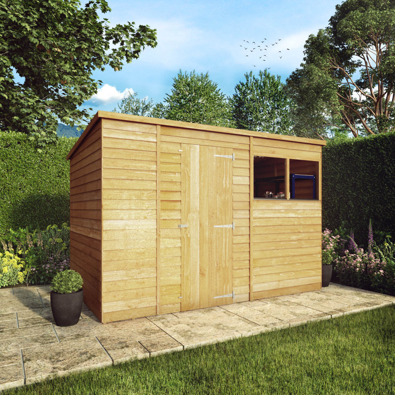 Mercia 10 x 6ft Overlap Pent Shed, No
