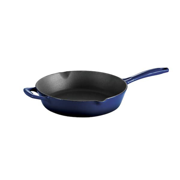 Tramontina Bestow 10-Inch Enameled Cast-Iron Skillet - Gradated Cobalt, 10" Diameter, Gradated Cobalt