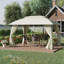 Pavillon de jardin ou de jardin, combinant 10 pi x 13 pi, beige chaud et acier beige et polyester avec 13 pi x 9,7 pi
