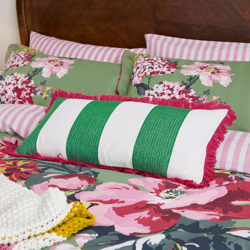 Hydrangea Floral Cushion 30x60cm Multi