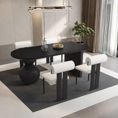 Ancient Style Half-Round Dining Table