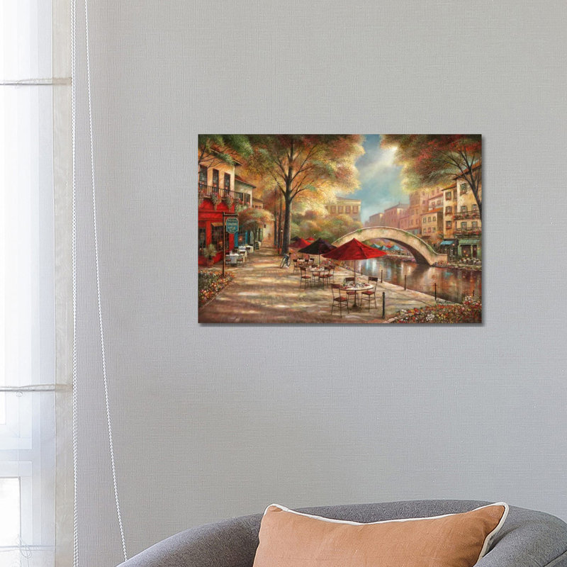 Riverwalk Charm by Ruane Manning - Wrapped Canvas Print, 66.04 cm H x 45.72 cm W x 1.91 cm D, Wrapped Canvas