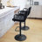 31" H Modern Barstool Upholstered Velvet Low Back Swivel Adjustable Height Counter Stool with Metal Frame-884889885
