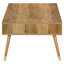 Table basse rectangulaire Mid-Century, rangement Evolution, stratifié noyer, pieds en bois de style salon, rectangulaire, mise à niveau