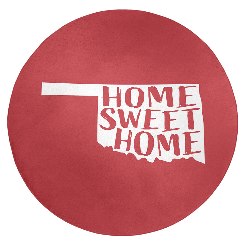 Tapis en poly-chenille oklahoma à la maison, Rond 5 pi