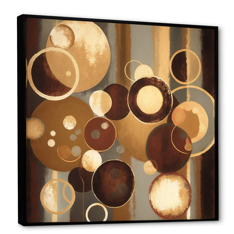 «Aged Barrel Universes II», reproduction sur toile, H 36 po x l 36 po x P 1,5 po, Cadre flottant noir
