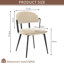 Windsor 6-Piece Dining Chair Set, 2 Armchairs & 4 Side Chairs, PU Upholstered, Metal Frame-2119800709