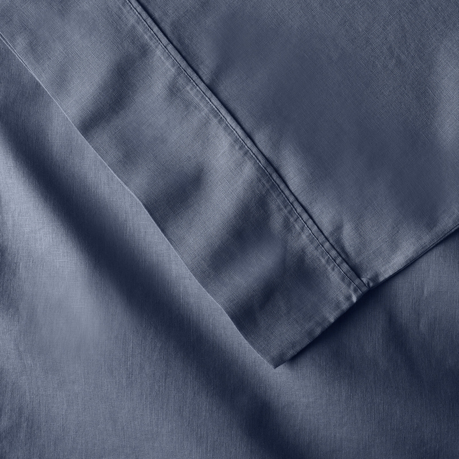 Jeffen Linen Blend Pillowcase, Standard, Midnight Navy