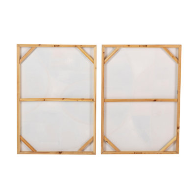Abstract Set 2 Canvas 40% Hand Painted 50X3X70 Cm - 2 Piece Wrapped Canvas Print Set