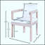 Chaises d'appoint classiques et traditionnelles (2 pièces) en noyer massif avec assises en similicuir brun foncé pour salle à manger formelle