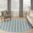 Positano 10' x Round Aqua Ivory Modern Rug-53895356-53895333