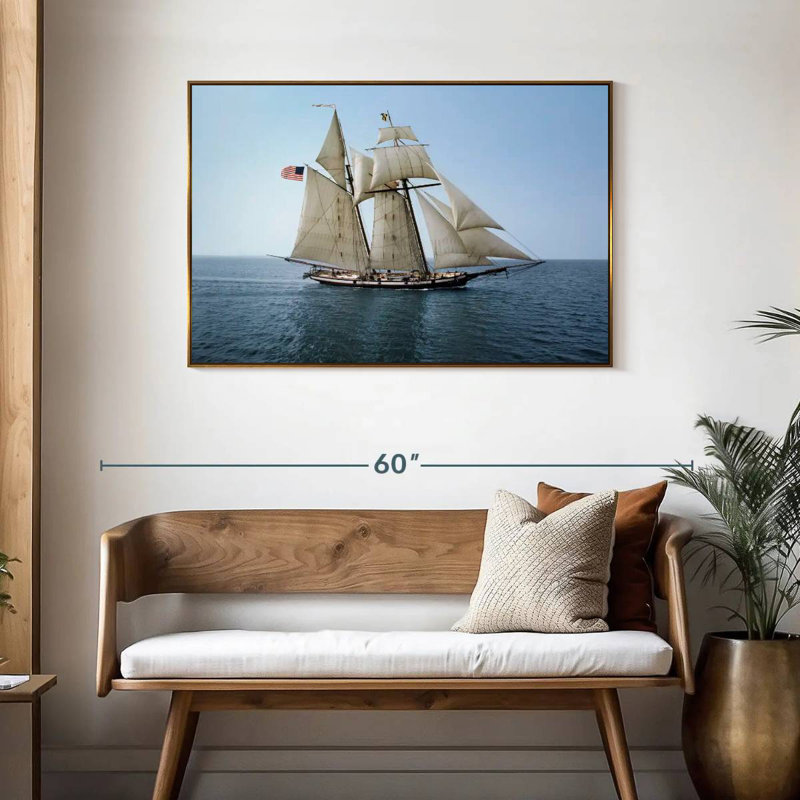 Fierté du navire de Baltimore, Cadre flottant doré, 43 po x 29 po