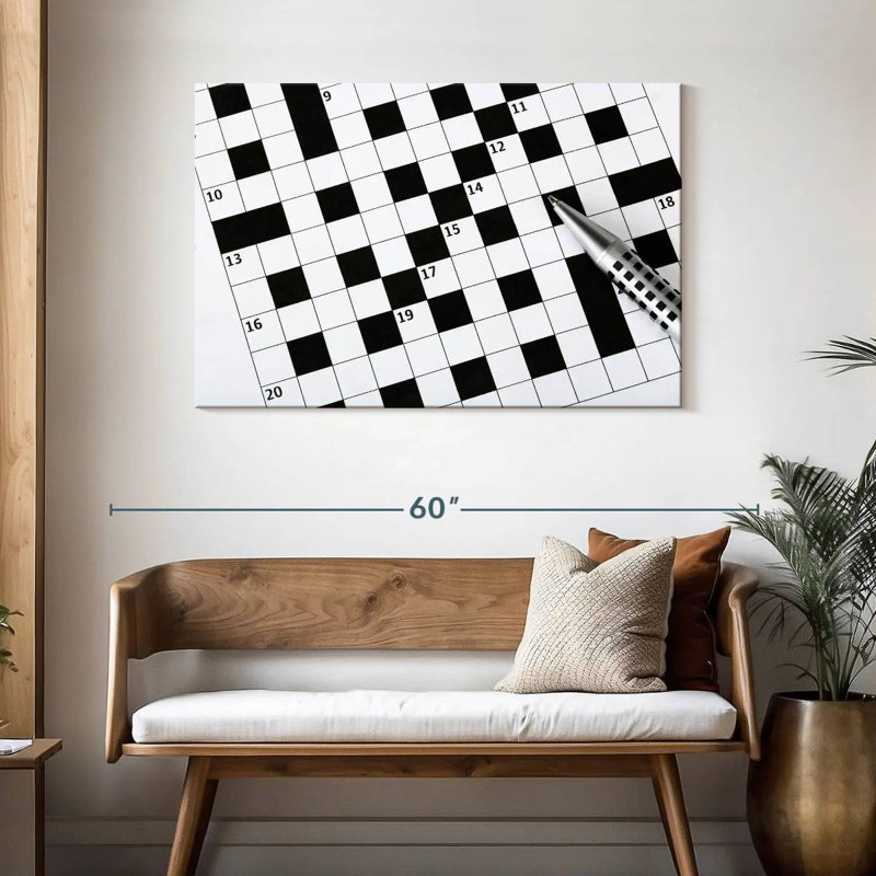 Blank Crossword Puzzle Photography, 30" H x 45" W