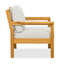 Chaise de patio avec coussin en eucalyptus Lanie-36724495