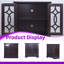 34.4" Wide Sideboard Buffet Cabinet With 2 Tempered Glass Doors & Adjustable Shelf, Engineered Wood Storage-1624208320