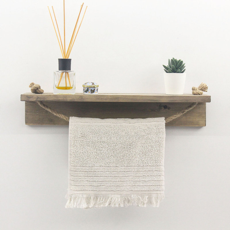 Locelso 100% SPRUCE WOOD Floating Shelf
