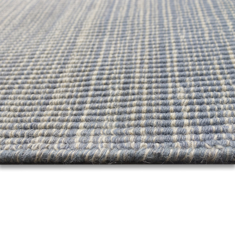Denim Gradient Stripe Handmade Wool Runner Rug 2' x 7'6"
