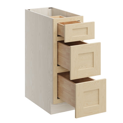 CASAINC H34.5" X D24" Kitchen Cabinet Floor Base Cabinet With 3 Drawers