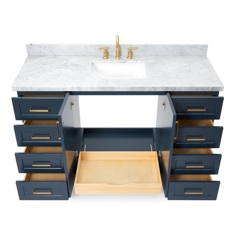 ARIEL TAYLOR 61 IN RECTANGLE SINK VANITY, Midnight Blue, Rectangle