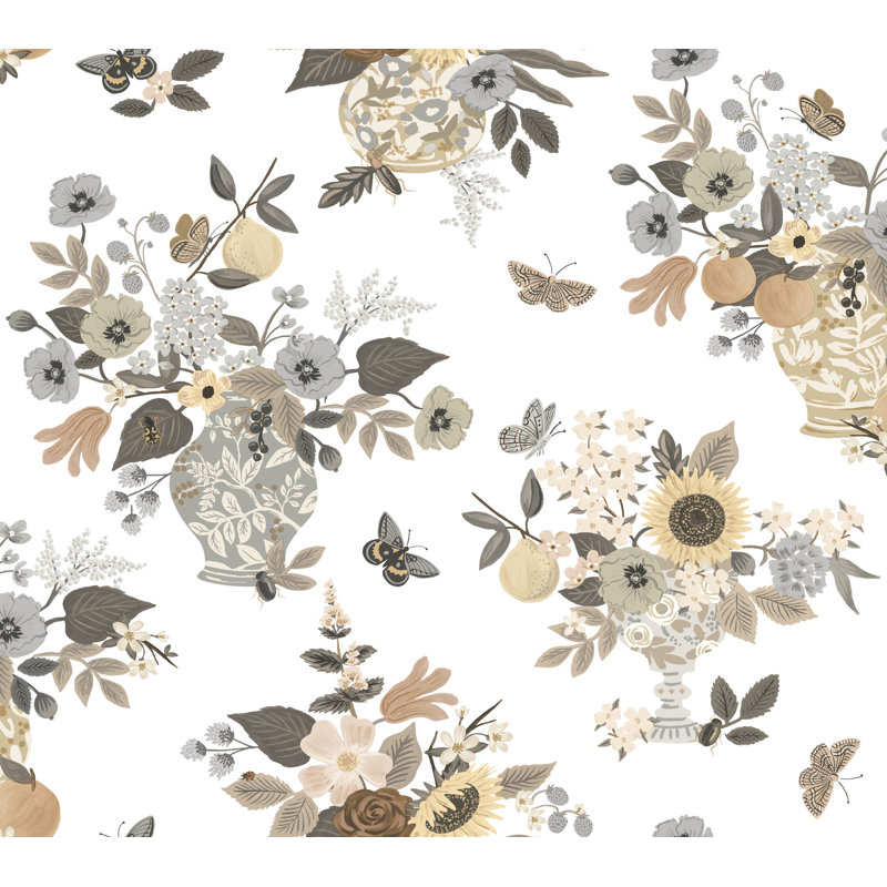 Papier peint floral, Lin