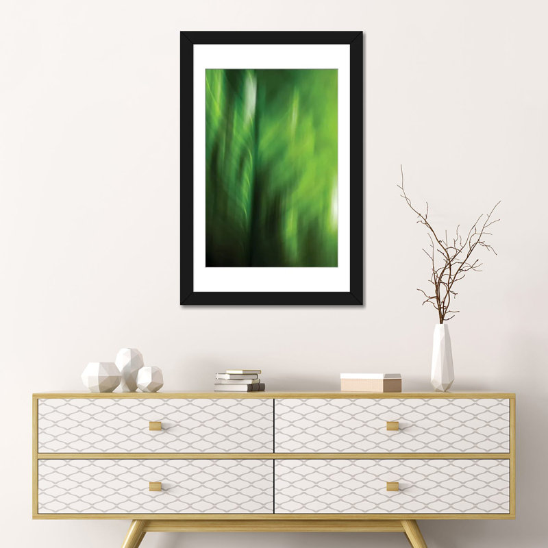 «Organic V» par PI Studio - Impression sur toile tendue sur châssis, H 32 po x l 24 po x P 1 po, Papier d'art encadré noir