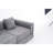 Modular Reclining Sofa Polyester Blend For Lounge Gray