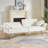 Teddy Fabric Folding Sleeper Sofa Bed With Foldable Armrest-975363363