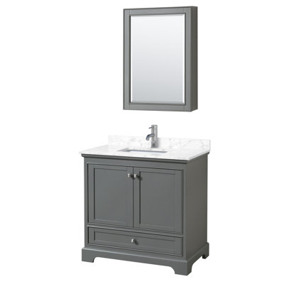 Deborah 36'' Single Bathroom Vanity with Marble Top
