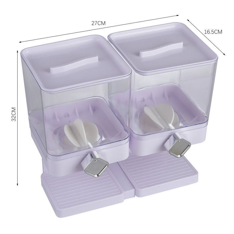 Anjela Food Storage Container, White/Purple