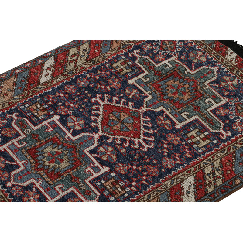 Burano Hand Knotted Wool Geometric Area Rug, Rectangle 6' x 9'