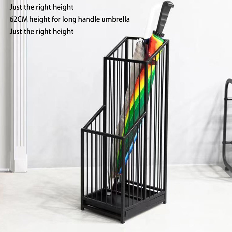 Metal Umbrella Stand for Entryway with Drip Tray