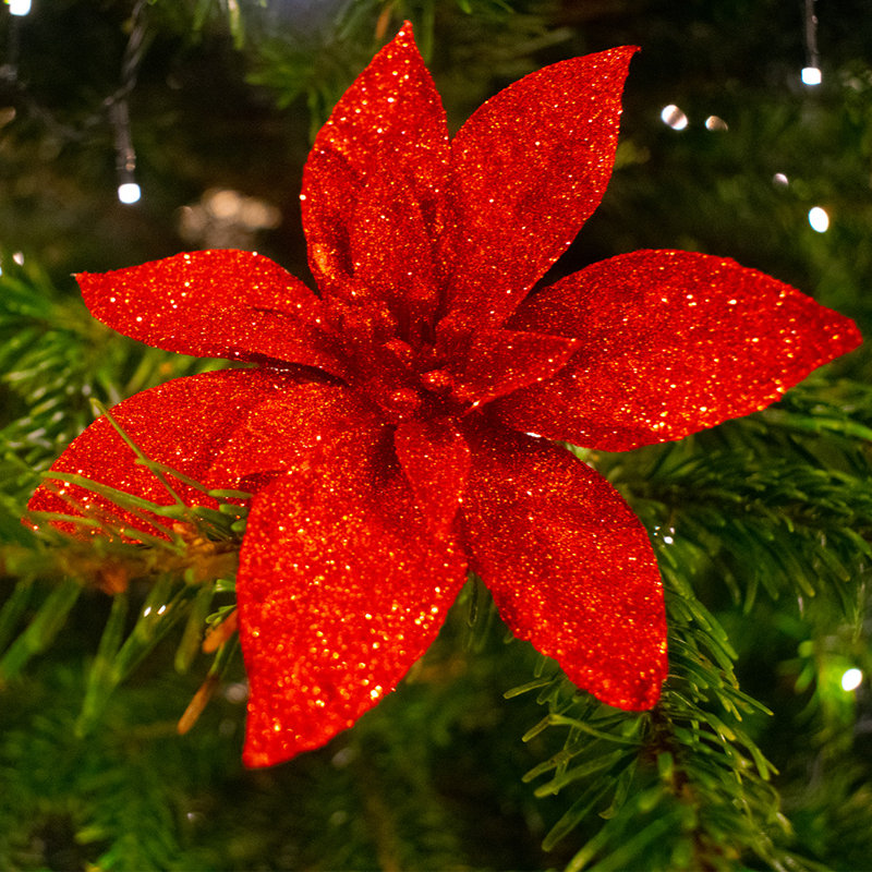 Angelicque Polyethylene (PE) Poinsettia Arrangement, Red