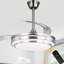 Ventilateur de plafond rétractable moderne 42 po avec lumières et télécommande AADDik Fandelier sans pales avec moteur à courant continu silencieux-403903998-408065379