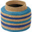 Seagrass Natural Stripe Round Basket-110455277
