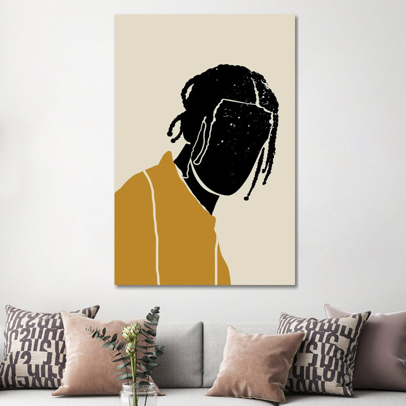 Black Hair I 1 Piece Wrapped Canvas Wall Art, 152.5 cm H x 101.5 cm W