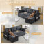 3 Seater Linen Sofa-1497130516